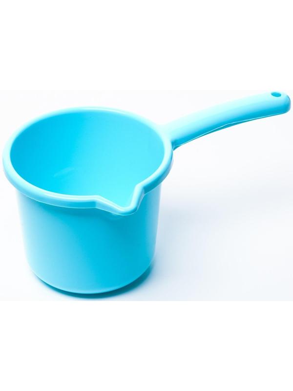 Ковш для купания и мытья головы, детский банный ковшик, хозяйственный 1,3 л, цвет МИКС