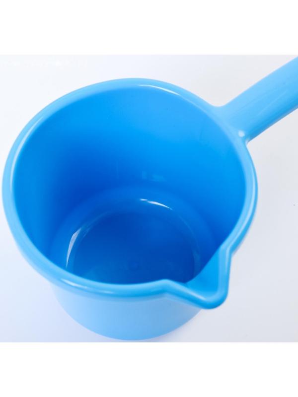 Ковш для купания и мытья головы, детский банный ковшик, хозяйственный 1,3 л, цвет МИКС