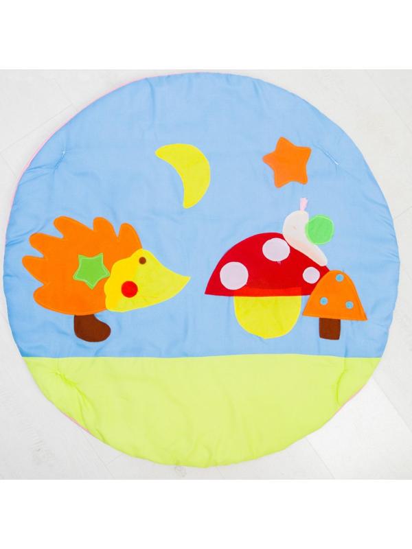 Развивающий коврик «Лесные жители», с дугами, р - р 85х85х0,5 см.