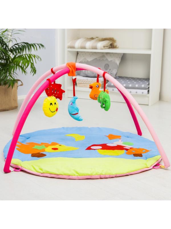 Развивающий коврик «Лесные жители», с дугами, р - р 85х85х0,5 см.