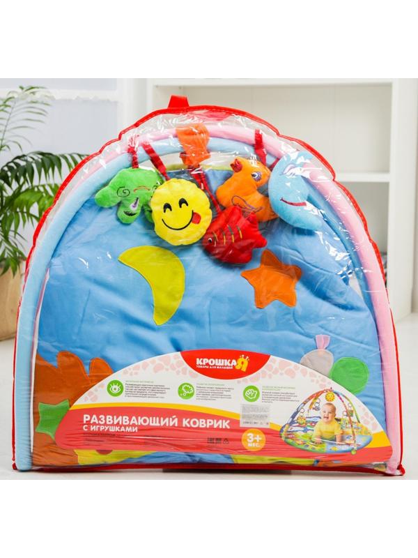 Развивающий коврик «Лесные жители», с дугами, р - р 85х85х0,5 см.