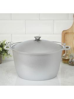 Котел походный, 10 л, алюминиевая крышка, цвет серебряный