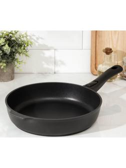 Сковорода «Традиция», d=28 см, съёмная ручка, антипригарное покрытие, цвет чёрный