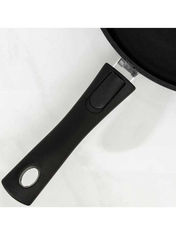 Сковорода «Традиция», d=28 см, съёмная ручка, антипригарное покрытие, цвет чёрный