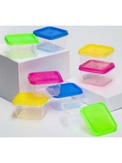 Набор контейнеров пищевых с крышками, для хранения детского питания, 8 шт., цвета МИКС