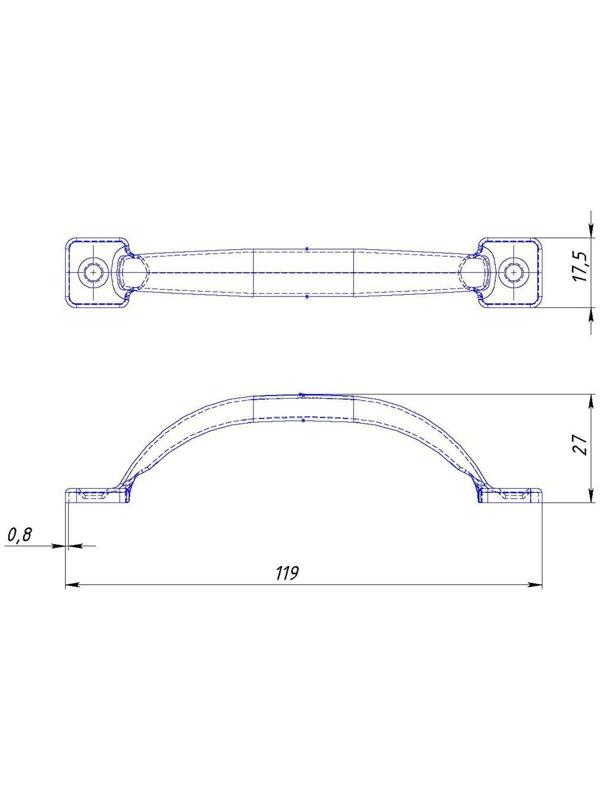 Ручка-скоба РС-65, покрытие цинк