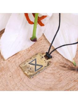 Руна из ювелирной бронзы Дагаз (удача и везение)