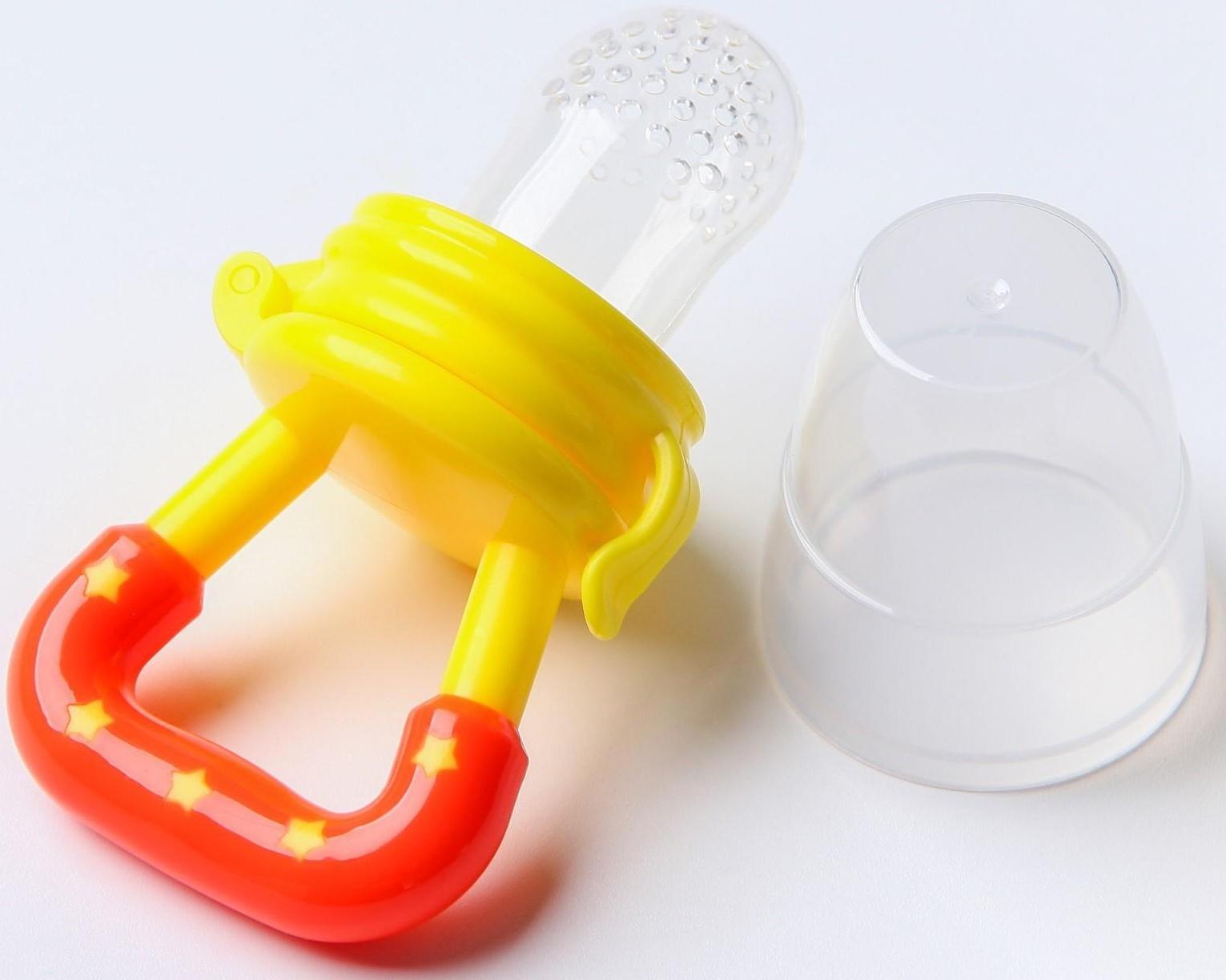 Ниблер для прикорма, с силиконовой сеточкой, цвет желтый