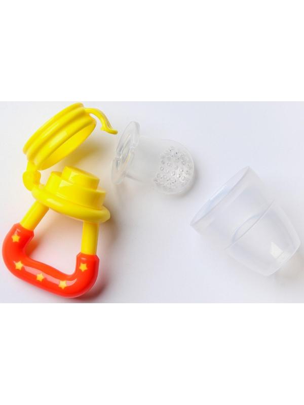 Ниблер для прикорма, с силиконовой сеточкой, цвет желтый