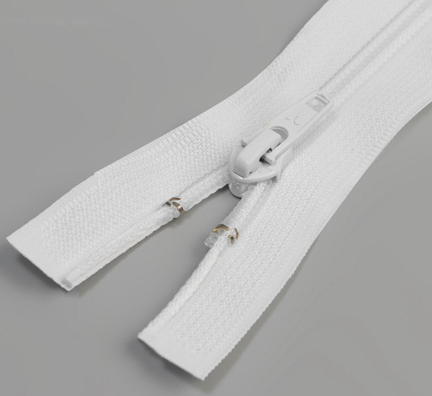 Молния разъёмная «Спираль», №5, замок автомат, 80 см, цвет белый