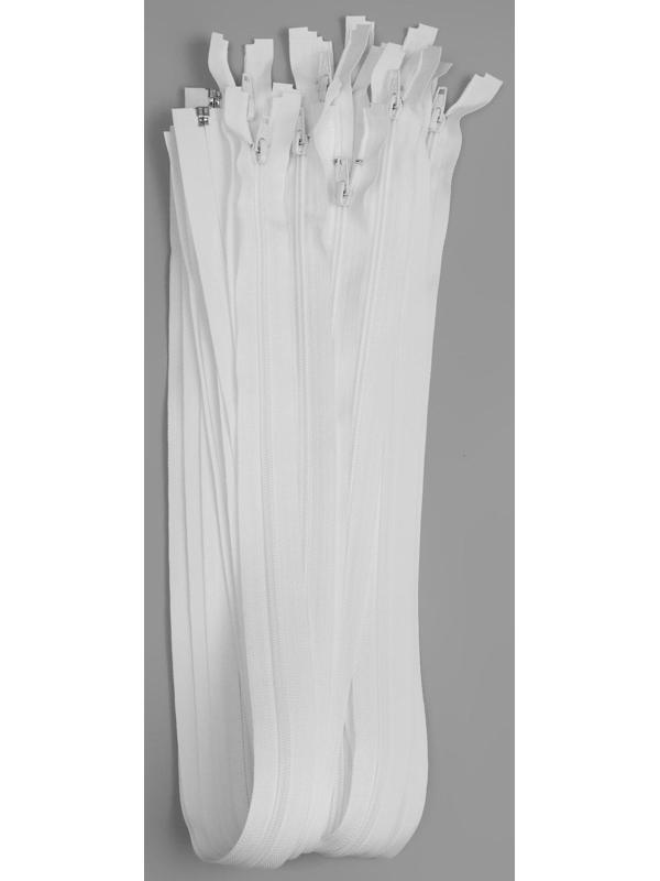 Молния разъёмная «Спираль», №5, замок автомат, 80 см, цвет белый