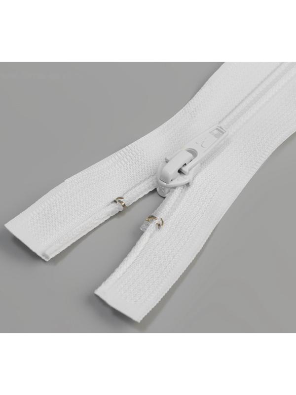 Молния разъёмная «Спираль», №5, замок автомат, 80 см, цвет белый