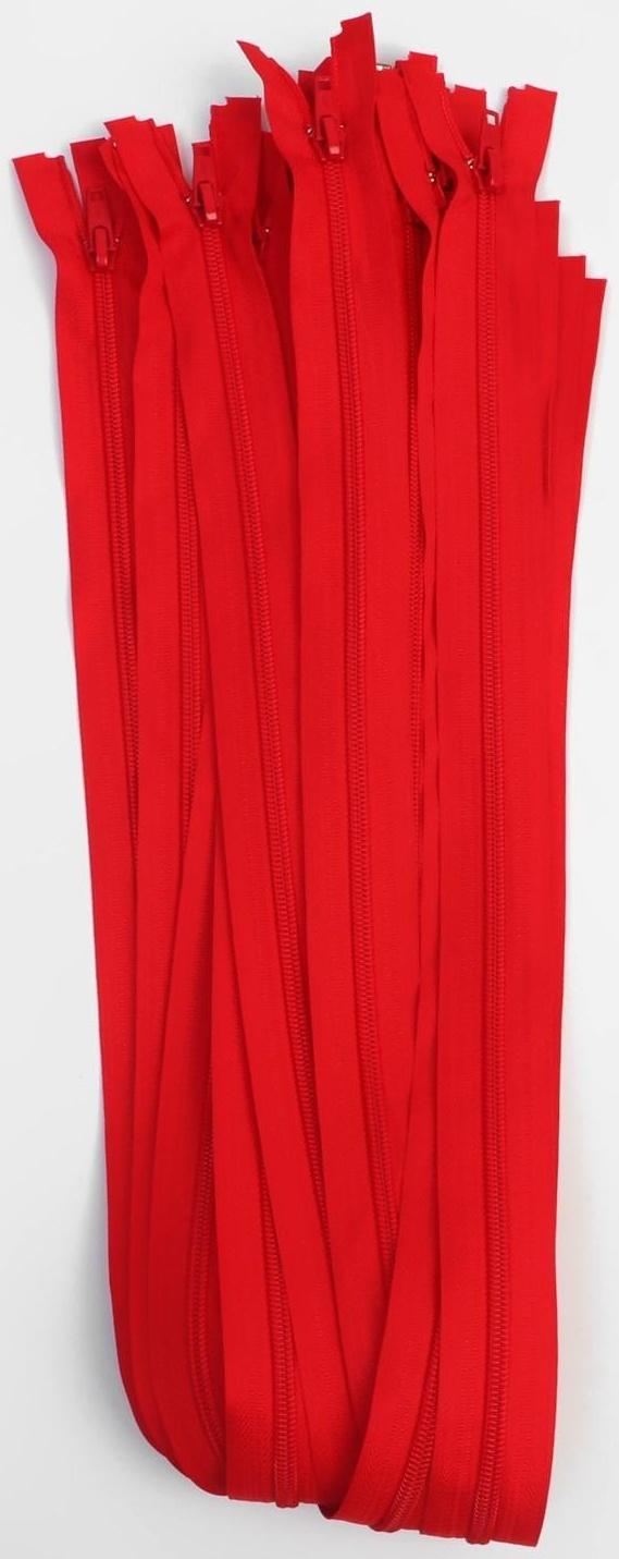 Молния разъёмная «Спираль», №5, замок автомат, 80 см, цвет красный