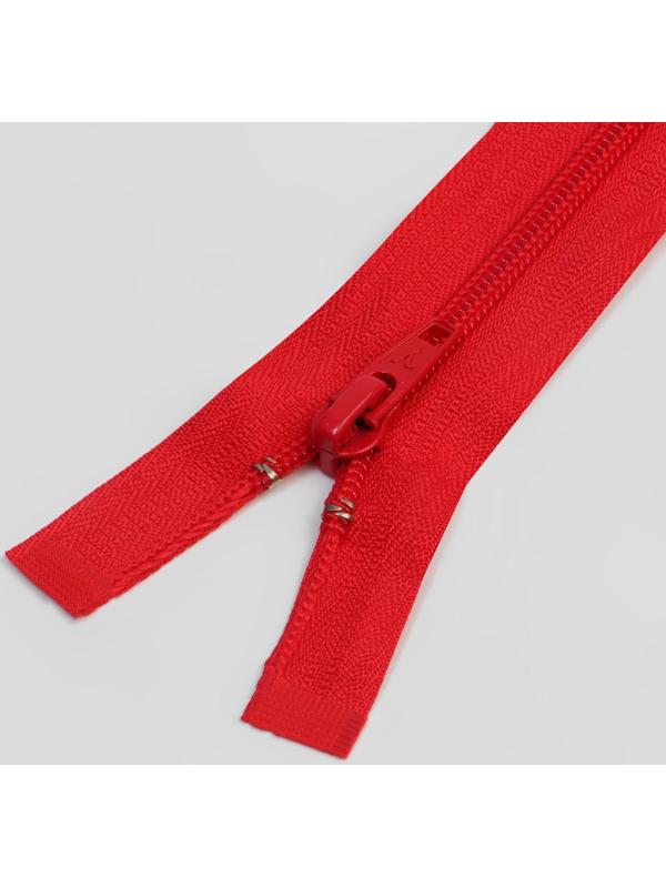 Молния разъёмная «Спираль», №5, замок автомат, 80 см, цвет красный