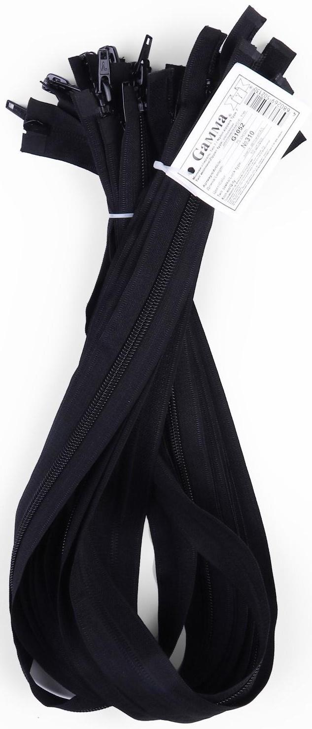 Молния разъёмная «Спираль», №7, 2 бегунка, замки автомат, 75 см, цвет чёрный