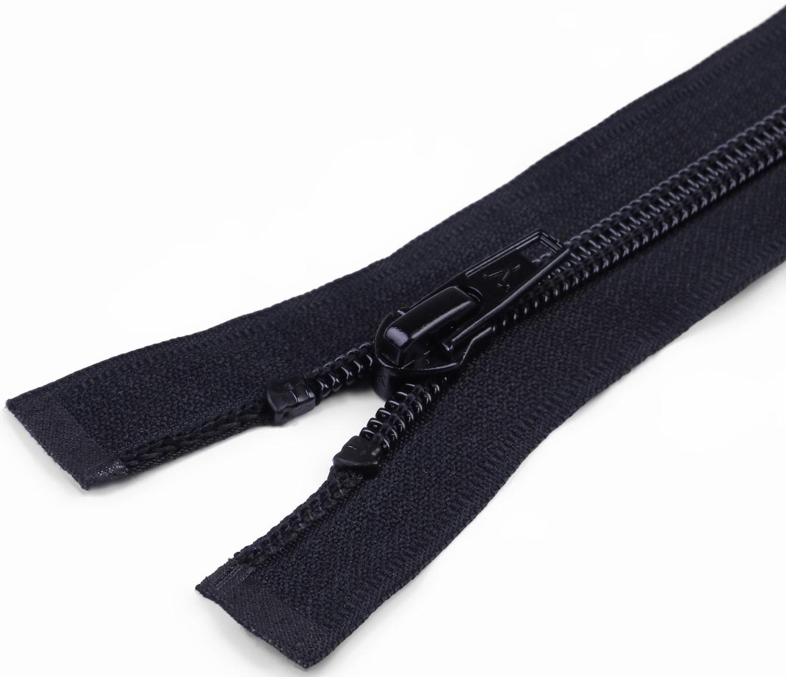 Молния разъёмная «Спираль», №7, 2 бегунка, замки автомат, 75 см, цвет чёрный