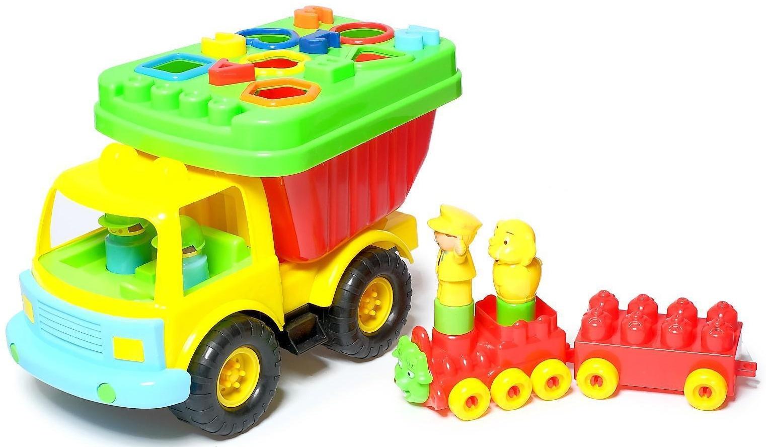 Развивающая игрушка-сортер «Машинка путешествие», 23 предмета