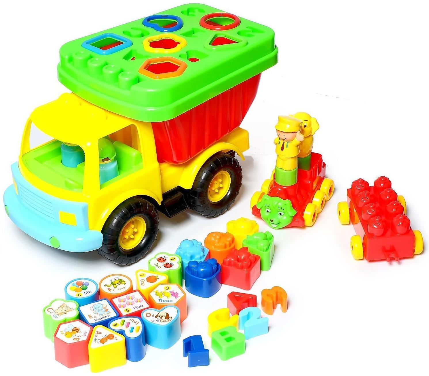 Развивающая игрушка-сортер «Машинка путешествие», 23 предмета