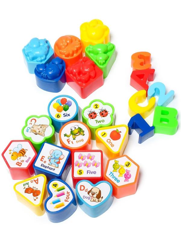 Развивающая игрушка-сортер «Машинка путешествие», 23 предмета