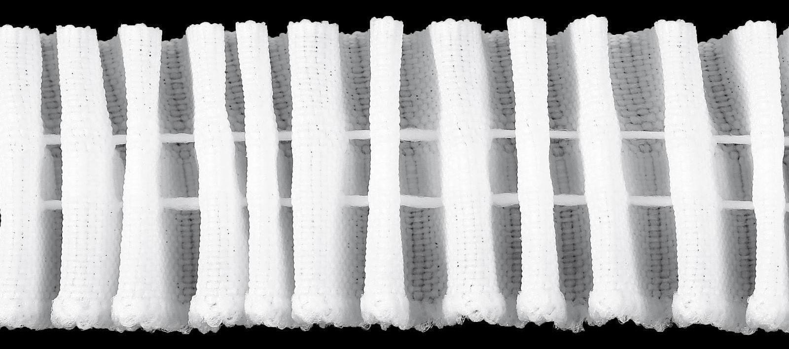 Шторная лента классическая, матовая, 2,5 см, 100 ± 1 м, цвет белый