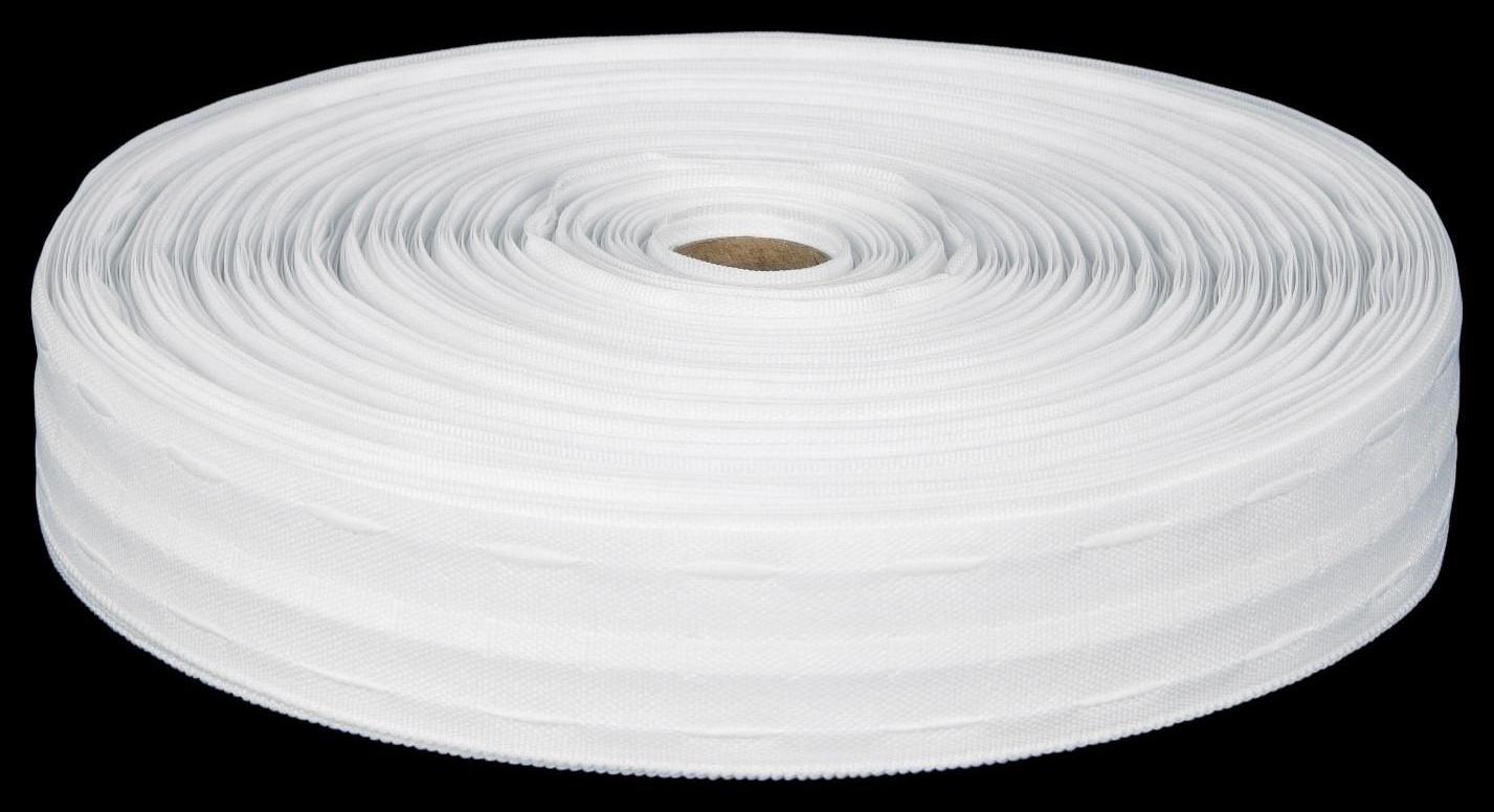 Шторная лента классическая, матовая, 4 см, 100 ± 1 м, цвет белый