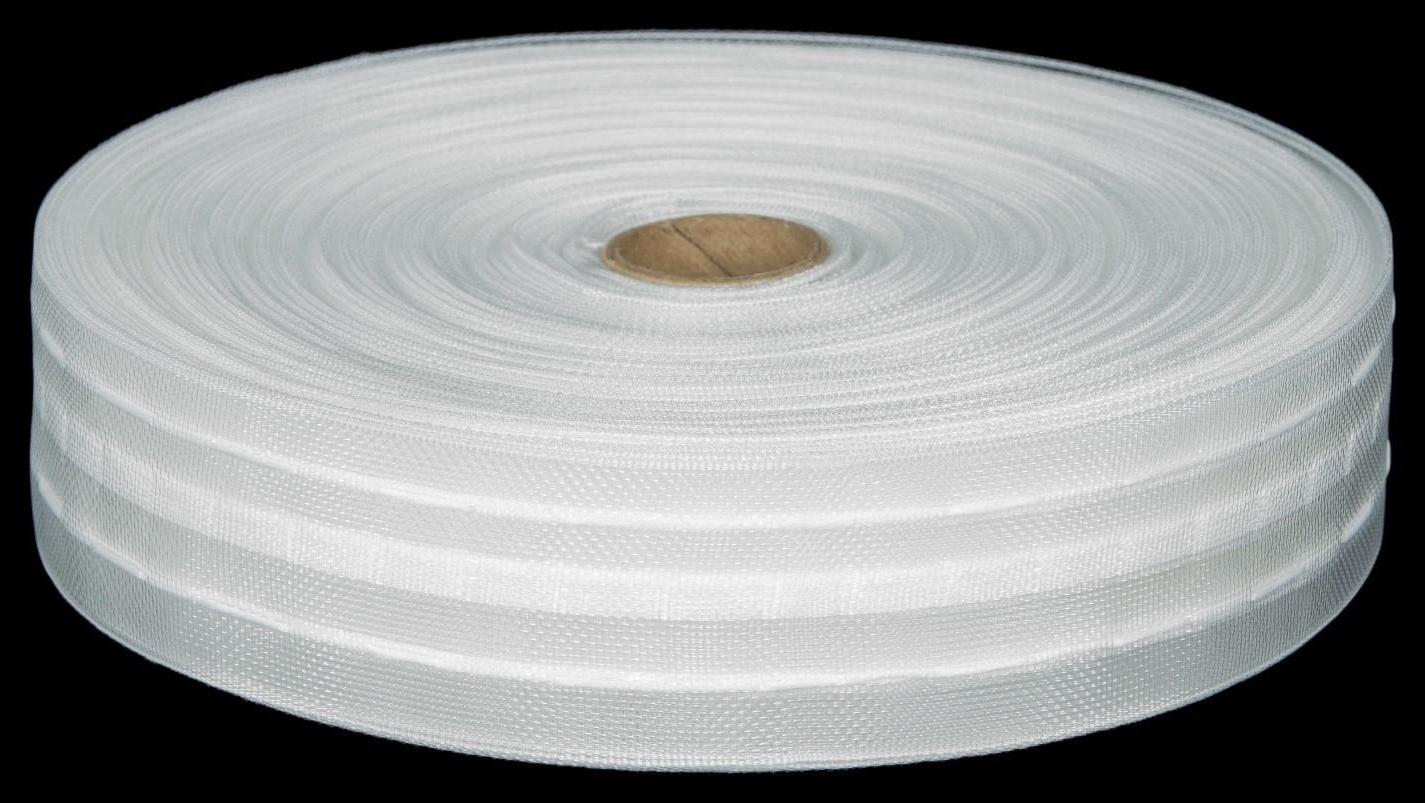 Шторная лента классическая, органза, 4 см, 50 ± 1 м, цвет белый