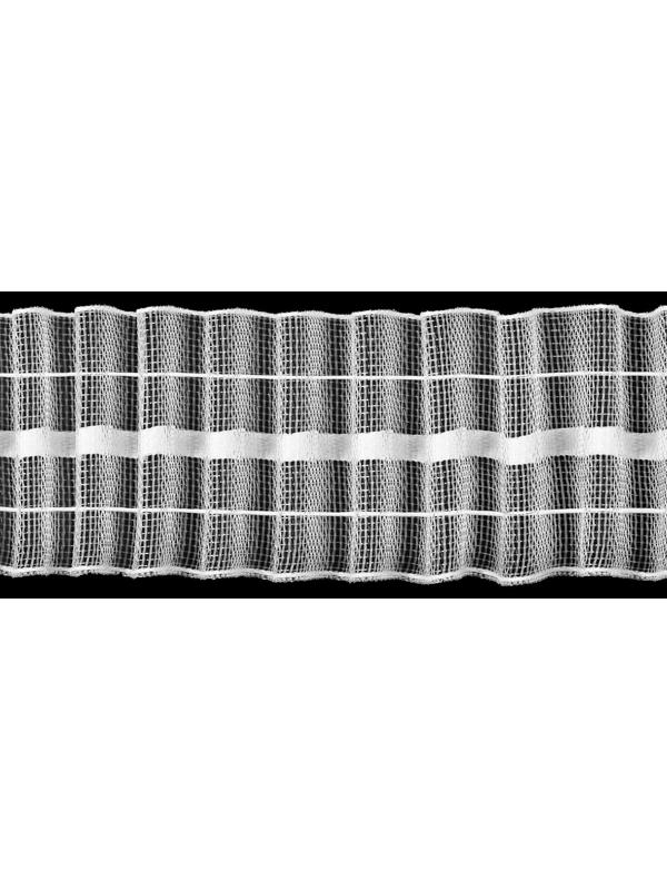 Шторная лента классическая, органза, 4 см, 50 ± 1 м, цвет белый