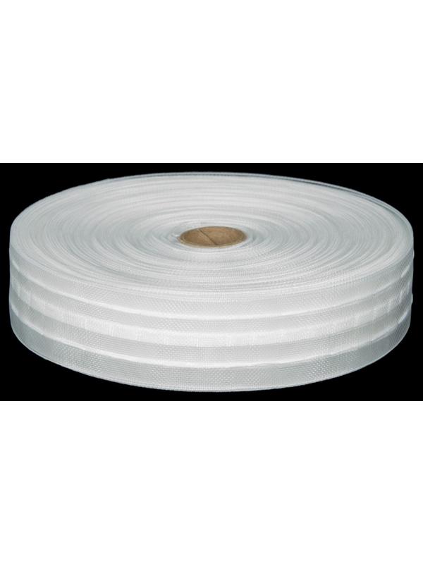 Шторная лента классическая, органза, 4 см, 50 ± 1 м, цвет белый