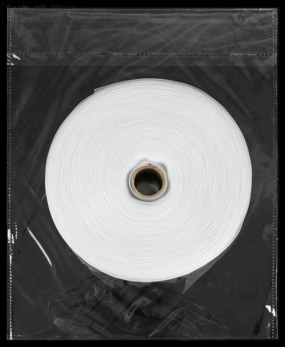 Шторная лента классическая, органза, 6 см, 50 ± 1 м, цвет белый