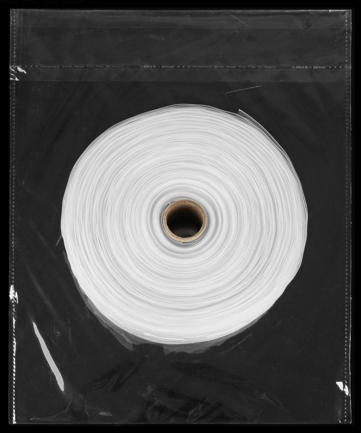 Шторная лента классическая, органза, 6 см, 50 ± 1 м, цвет белый