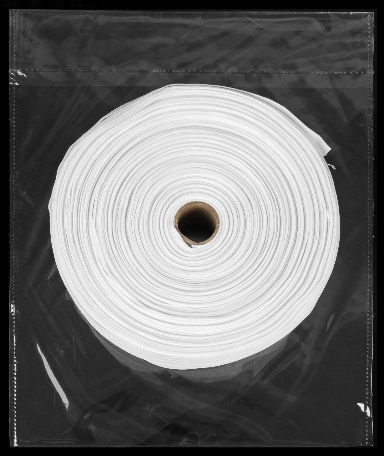 Шторная лента фиксированная сборка, матовая, 6 см, 50 ± 1 м, цвет белый