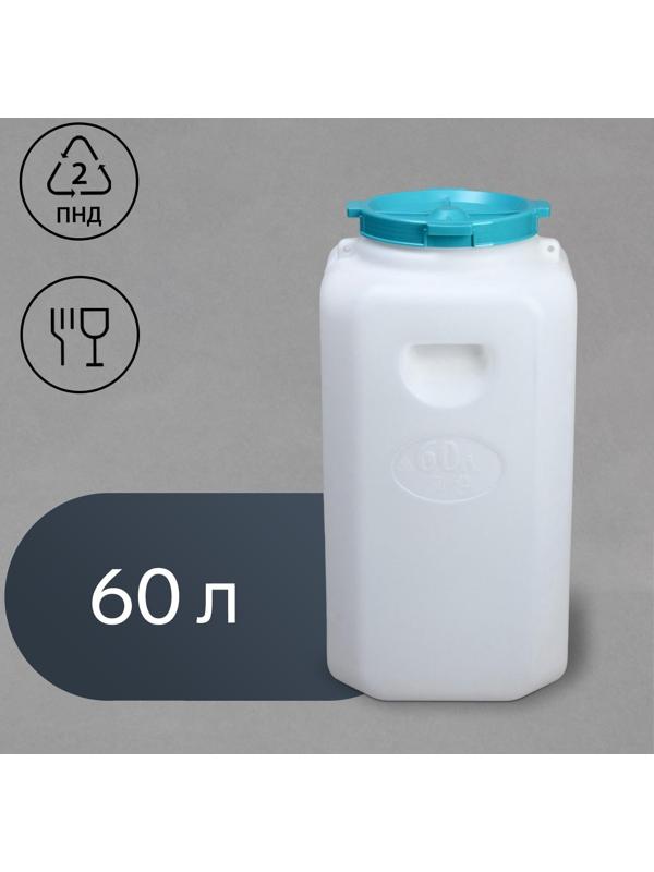 Бочка пищевая, 60 л, горловина 21.5 см, с крышкой