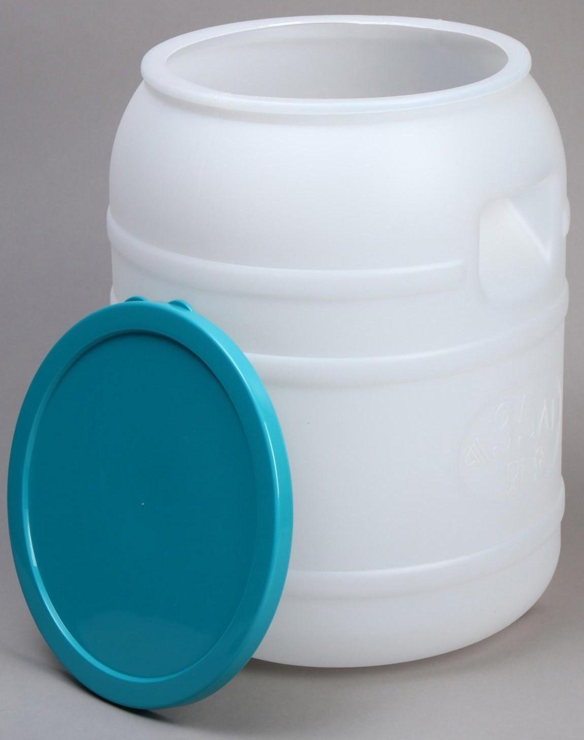 Бочка пищевая, 35 л, горловина 25 см, с крышкой, цвет МИКС