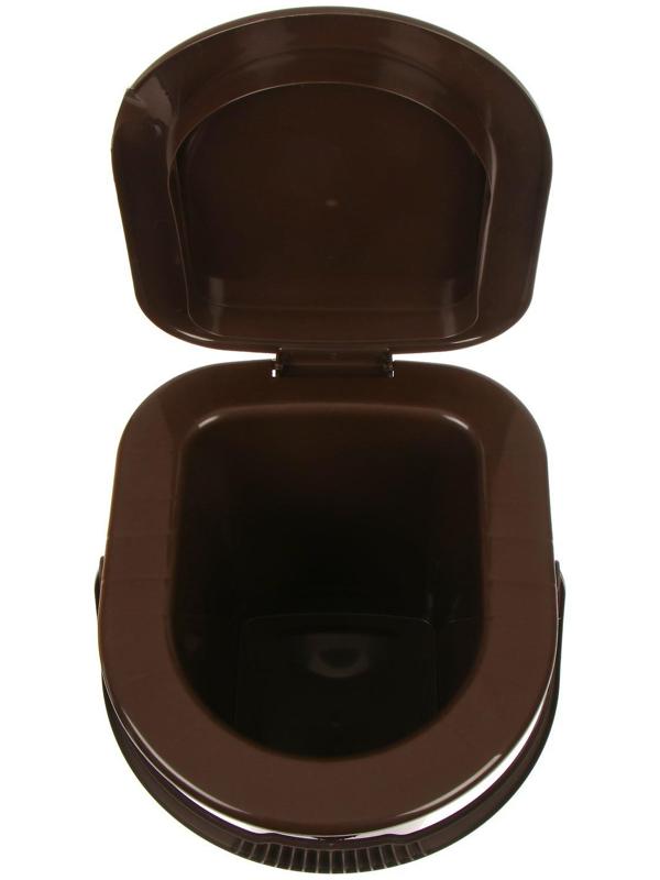 Ведро-туалет, h = 40 см, 13 л, со съёмной ручкой, коричневое