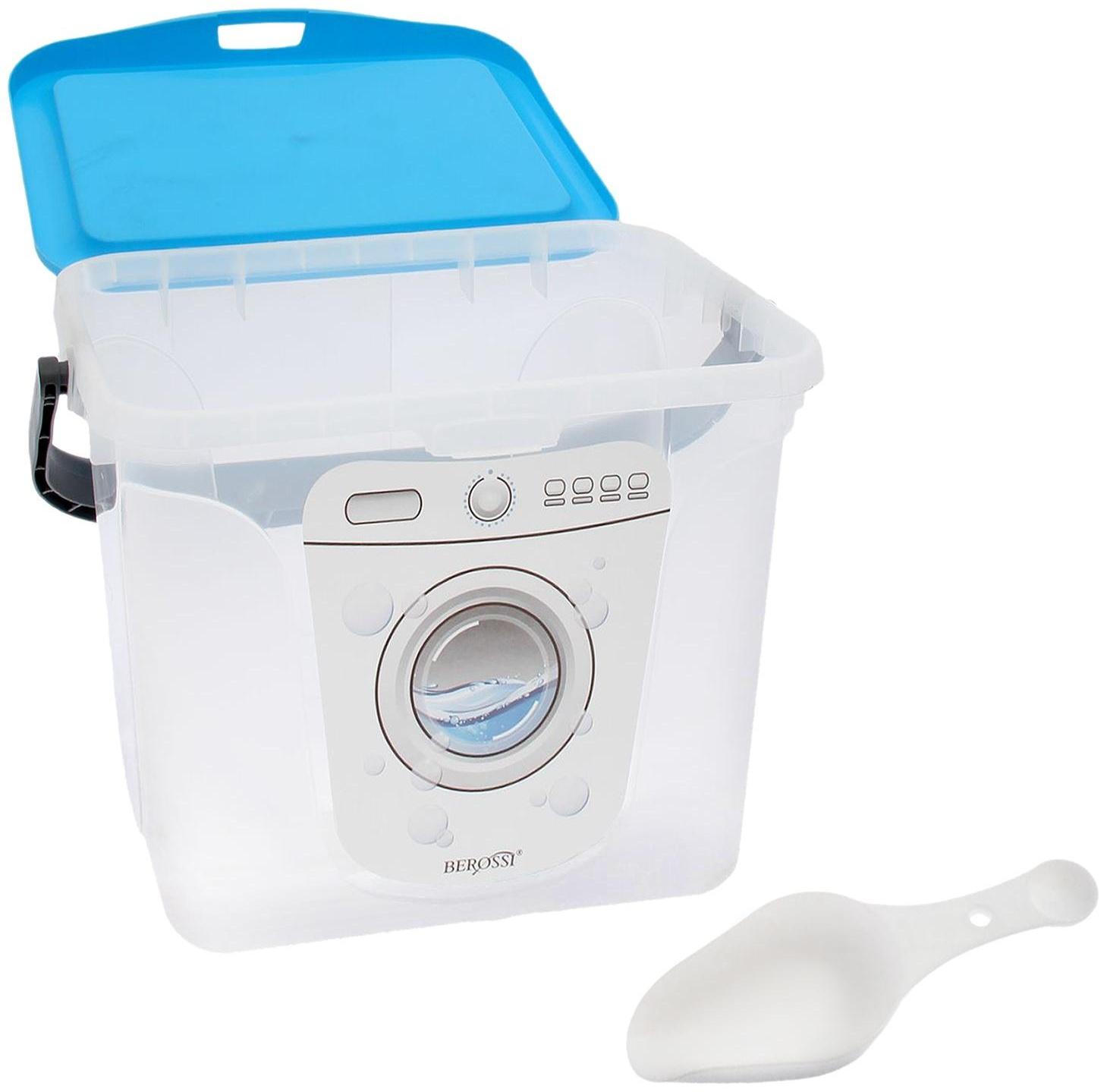 Контейнер для стирального порошка, 6 л, цвет голубая лагуна