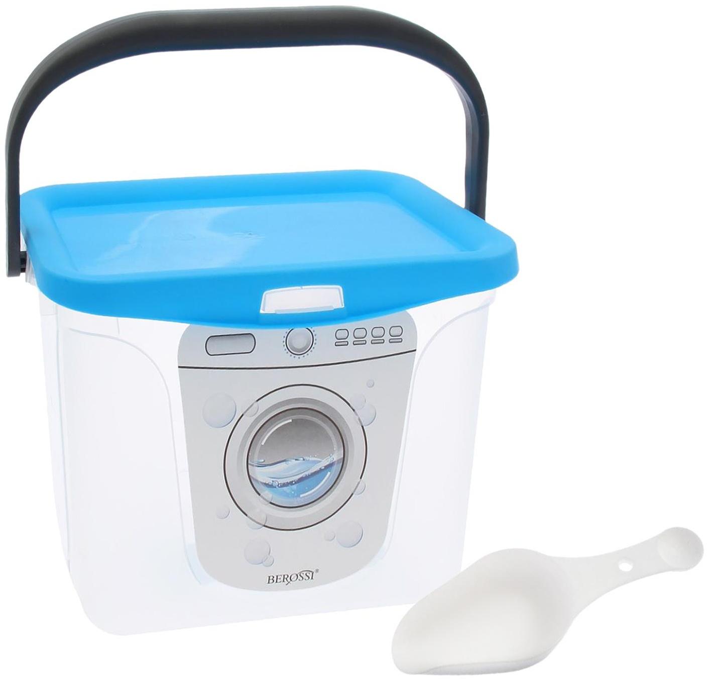 Контейнер для стирального порошка, 6 л, цвет голубая лагуна