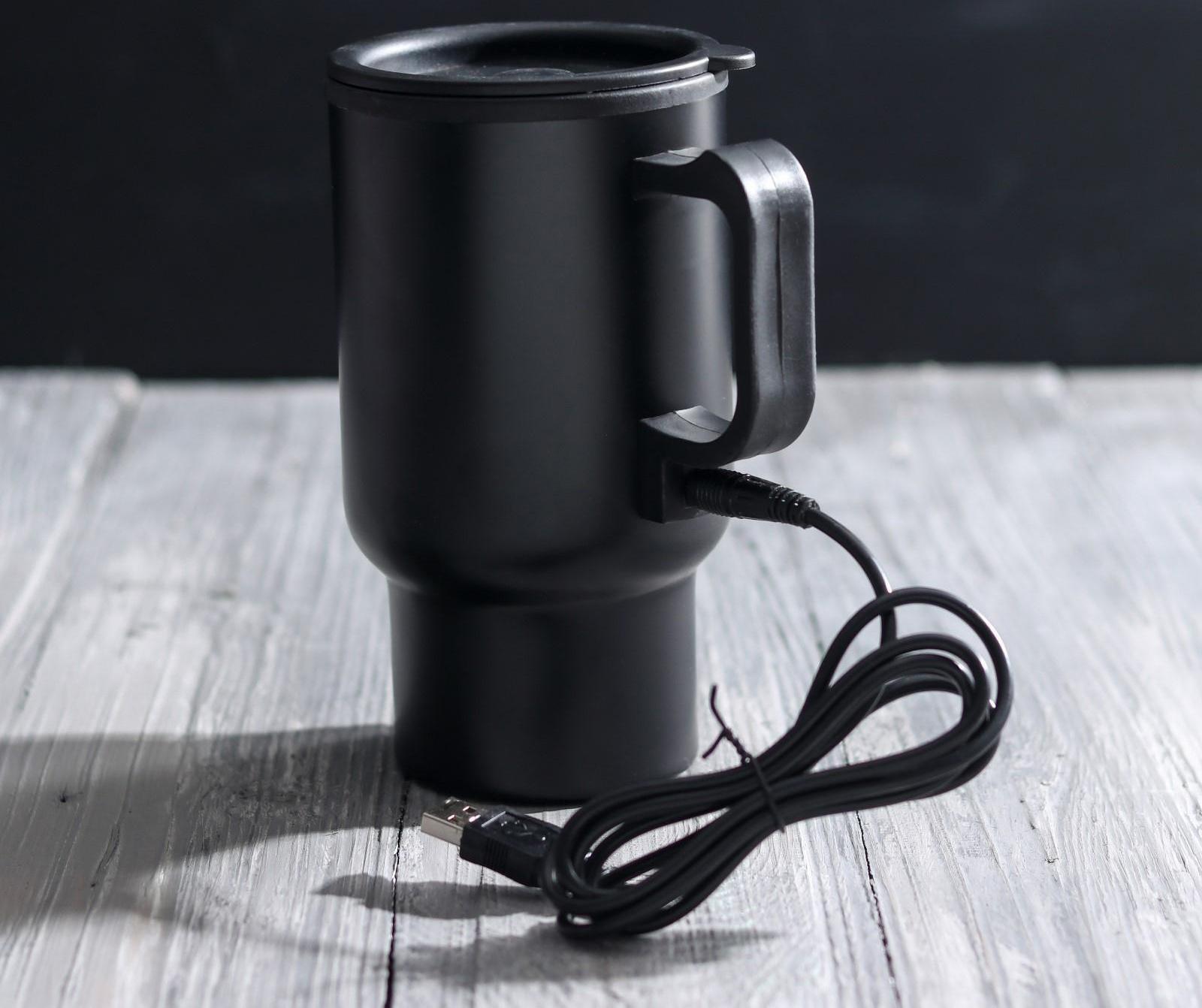 Термокружка с USB «Золотой человек», 450 мл, сохраняет тепло 2 ч