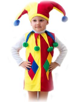Карнавальный костюм «Арлекин», шапка, безрукавка, 5-7 лет, рост 122-134 см