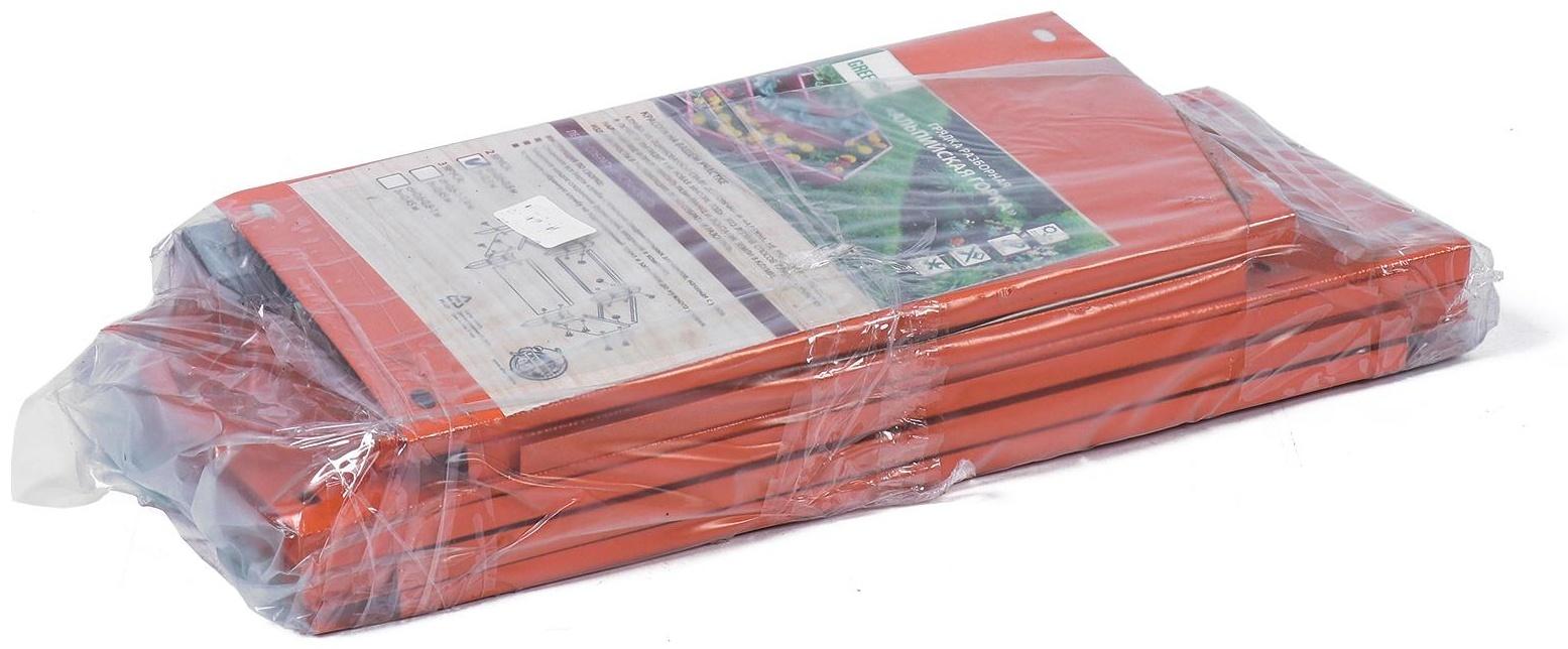 Клумба оцинкованная, 2 яруса, d = 60–100 см, h = 30 см, оранжевая, Greengo