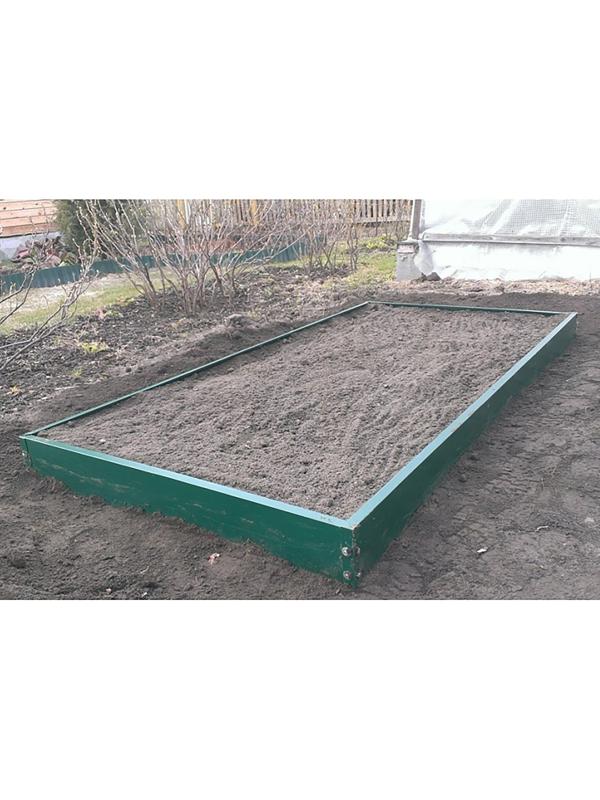 Грядка оцинкованная, 195 × 100 × 15 см, зелёная, Greengo