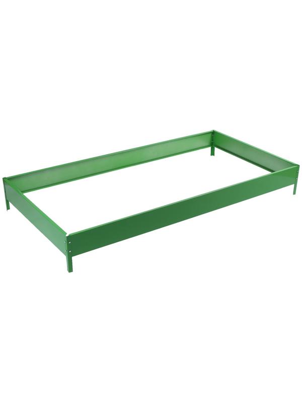 Грядка оцинкованная, 195 × 100 × 15 см, зелёная, Greengo