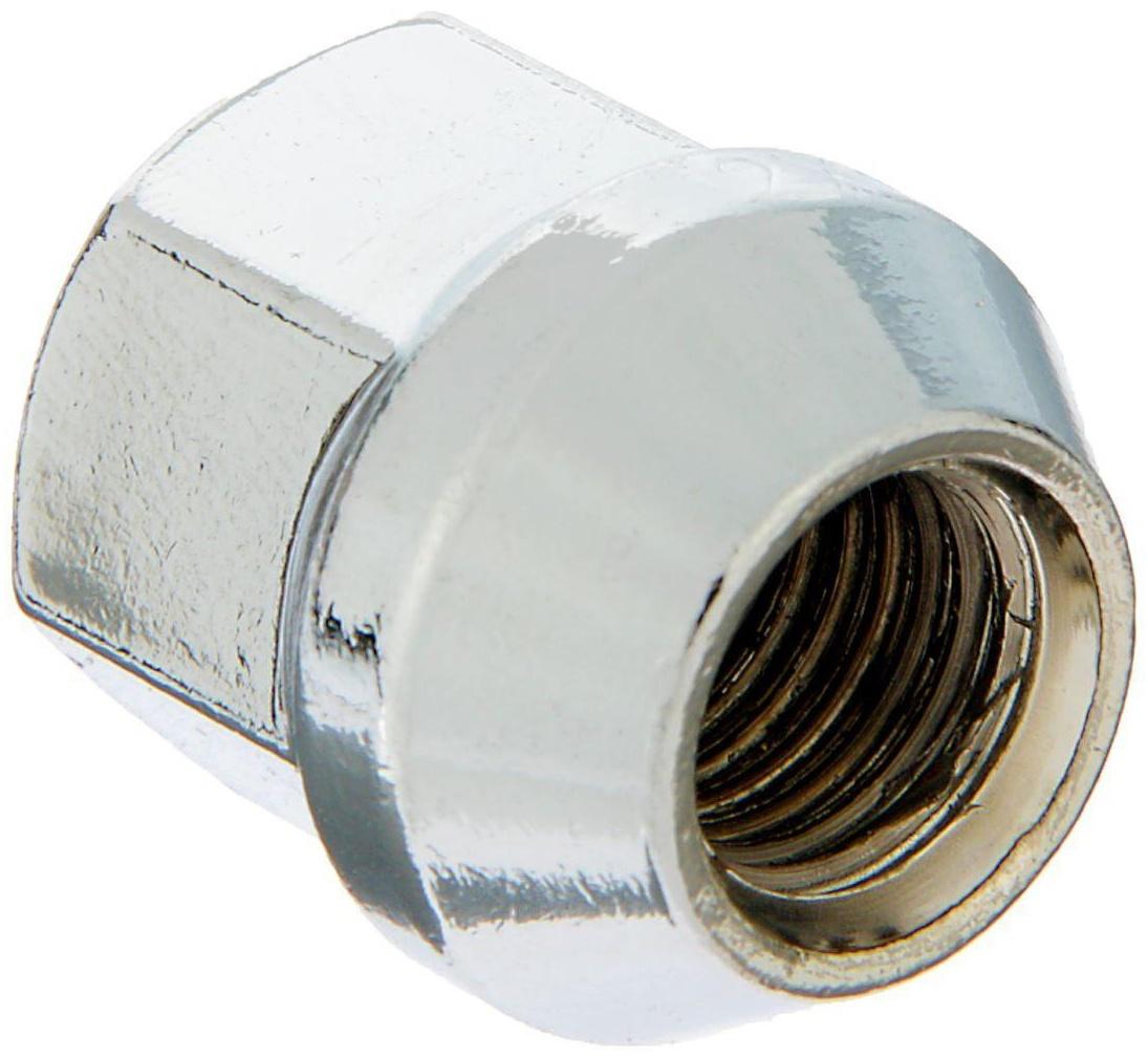 Гайка колесная 12×1.5 под ключ 19 мм, конус, открытая, хром, фасовка 20 шт