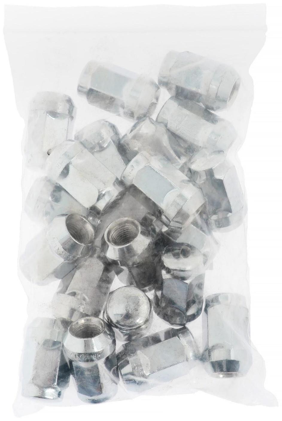 Гайка колесная 12×1.25 под ключ 19 мм, конус, закрытая, хром, фасовка 20 шт