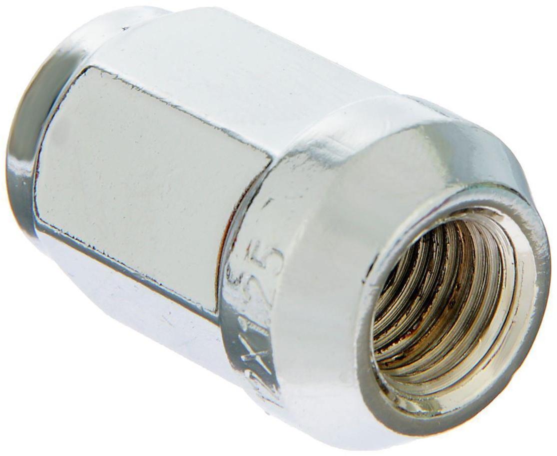 Гайка колесная 12×1.25 под ключ 19 мм, конус, закрытая, хром, фасовка 20 шт