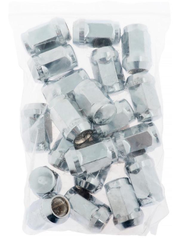 Гайка колесная 12×1.5 под ключ 19 мм, конус, закрытая, хром, фасовка 20 шт