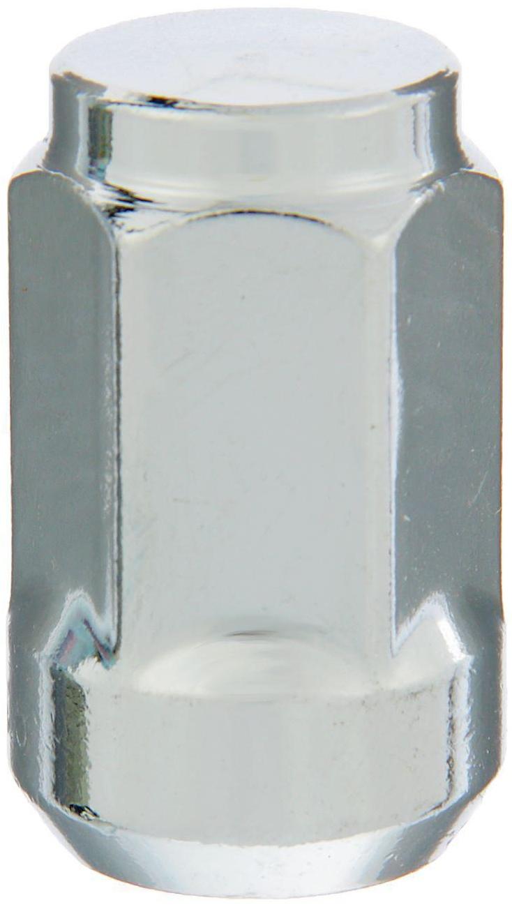 Гайка колесная 14×1.5 под ключ 19 мм, конус, закрытая, хром, фасовка 20 шт