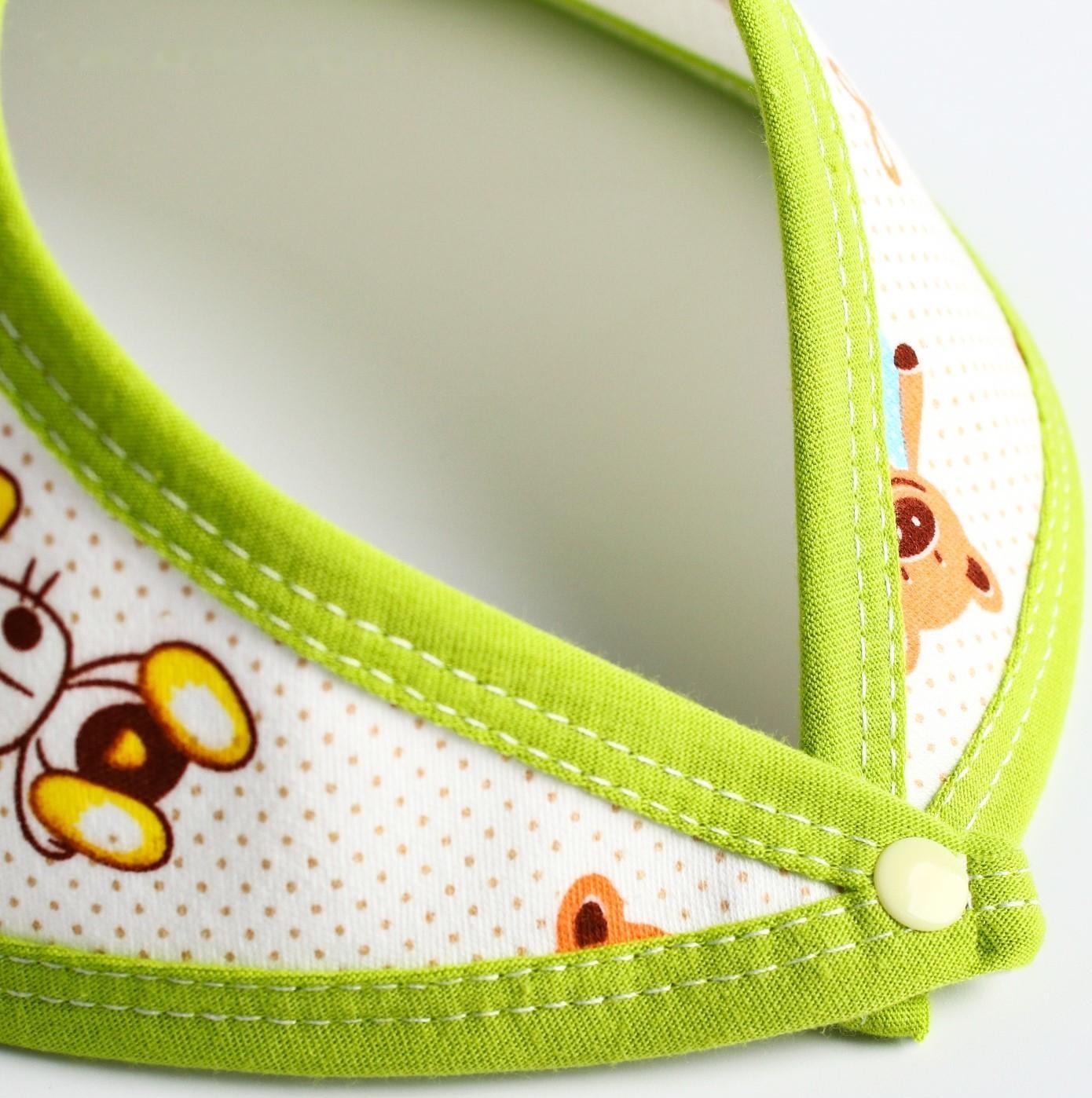 Нагрудник-бандана/слюнявчик для кормления непромокаемый на кнопке, для мальчика, МИКС