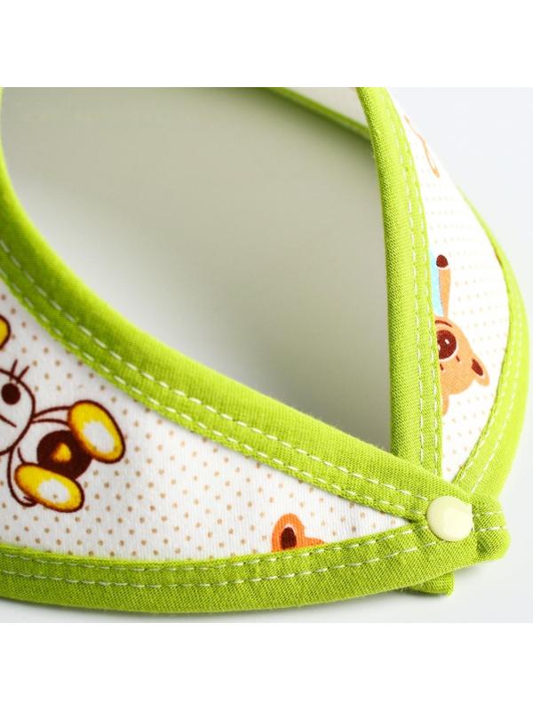 Нагрудник-бандана/слюнявчик для кормления непромокаемый на кнопке, для мальчика, МИКС