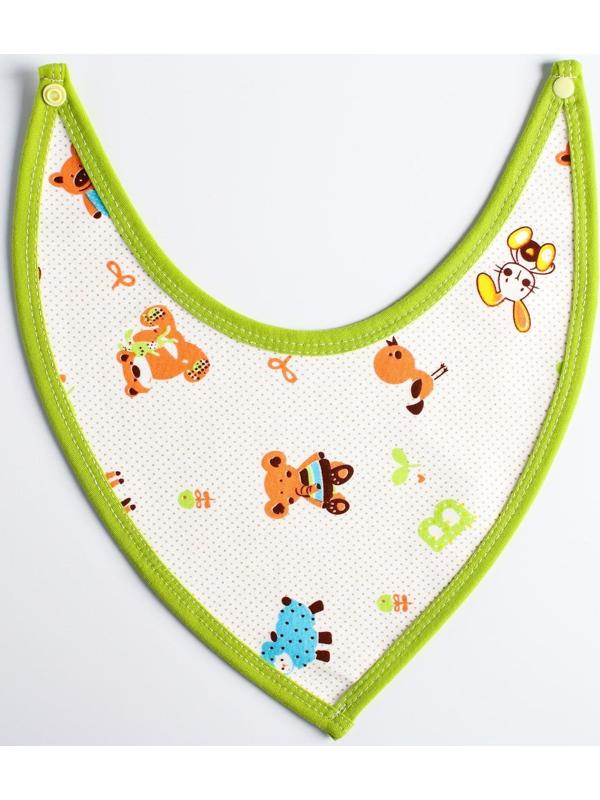 Нагрудник-бандана/слюнявчик для кормления непромокаемый на кнопке, для мальчика, МИКС