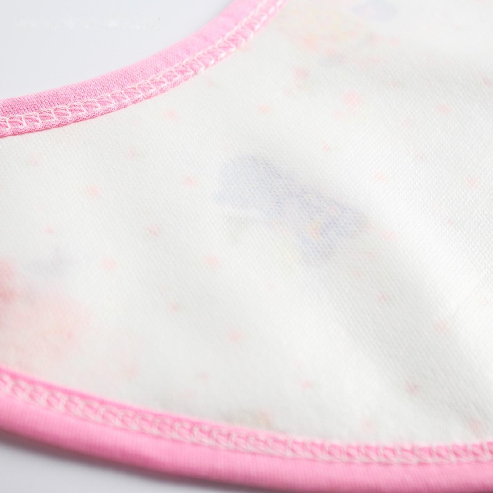 Нагрудник-бандана/слюнявчик для кормления непромокаемый на кнопке, для девочки, МИКС